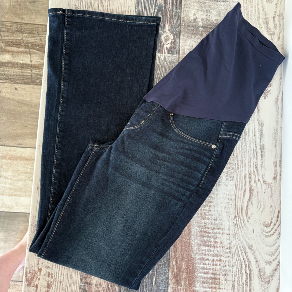 Signature Gold by Levi Strauss Dark Indigo Women's Maternity Boot Cut Jeans M